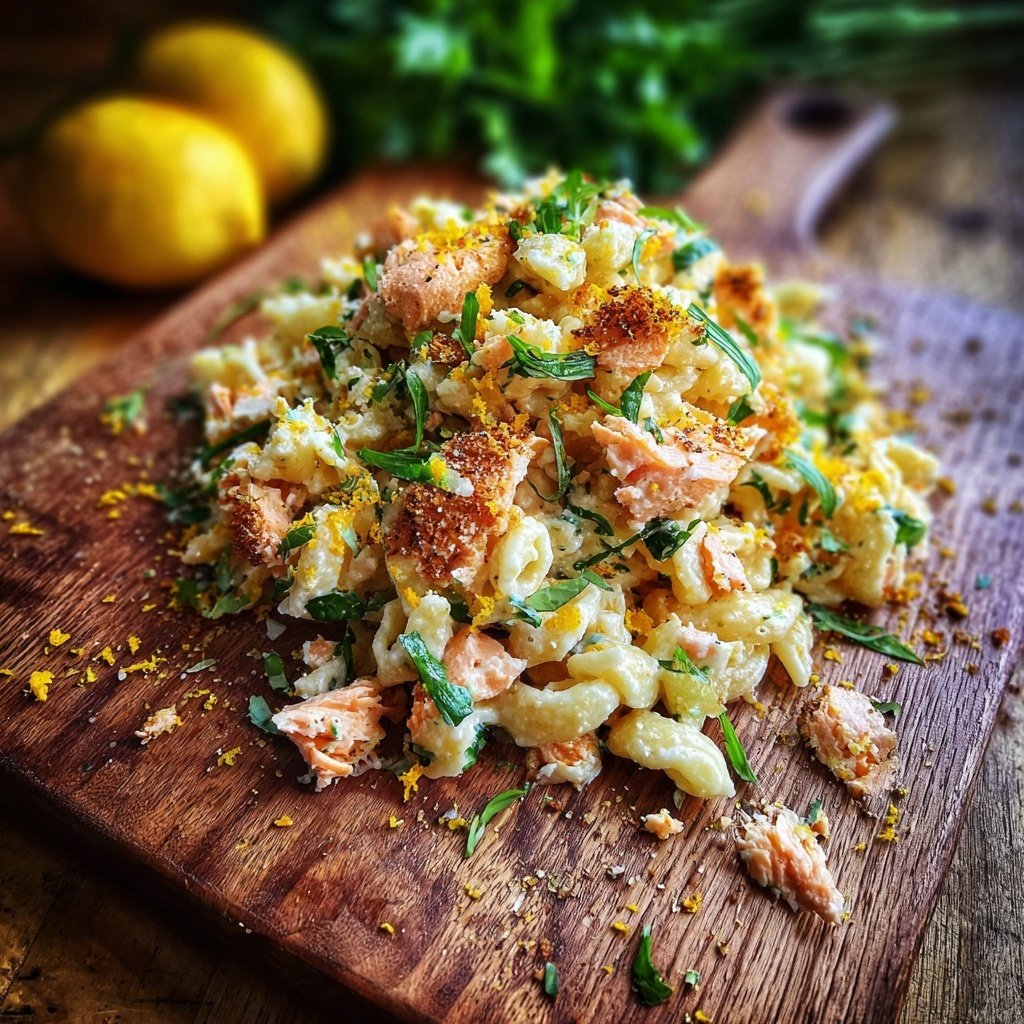 Lemon Zest Salmon Pasta Salad