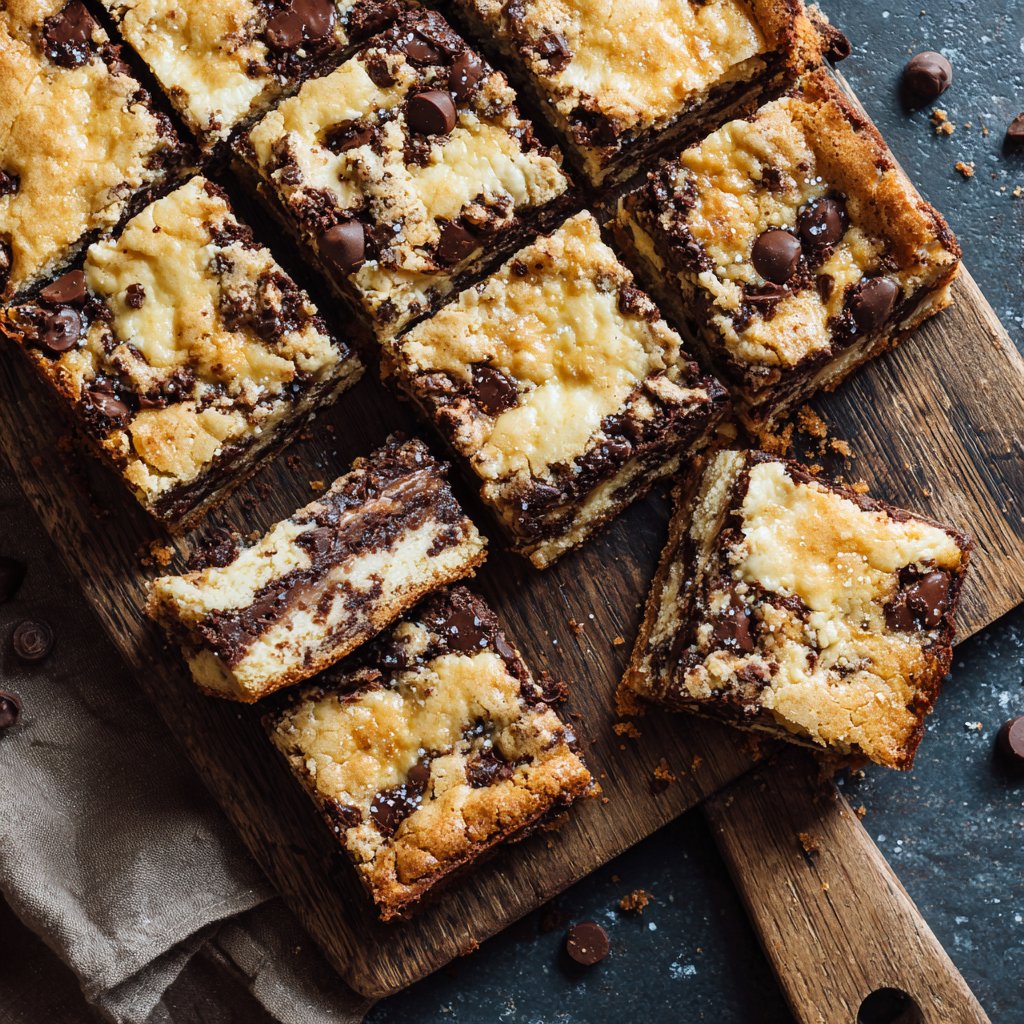Cheesecake Chocolate Chip Cookie Bars