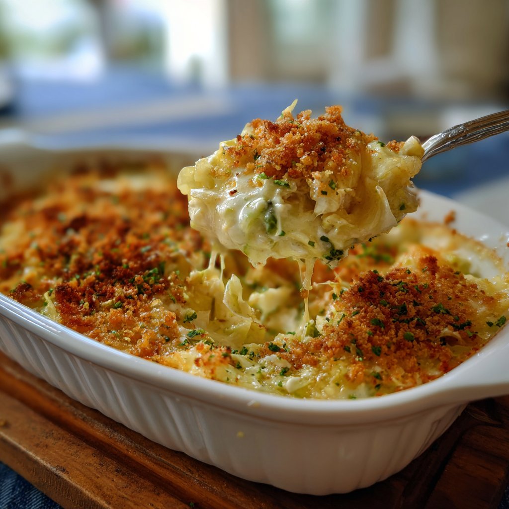 Creamy Cabbage and Cheddar Side Dish