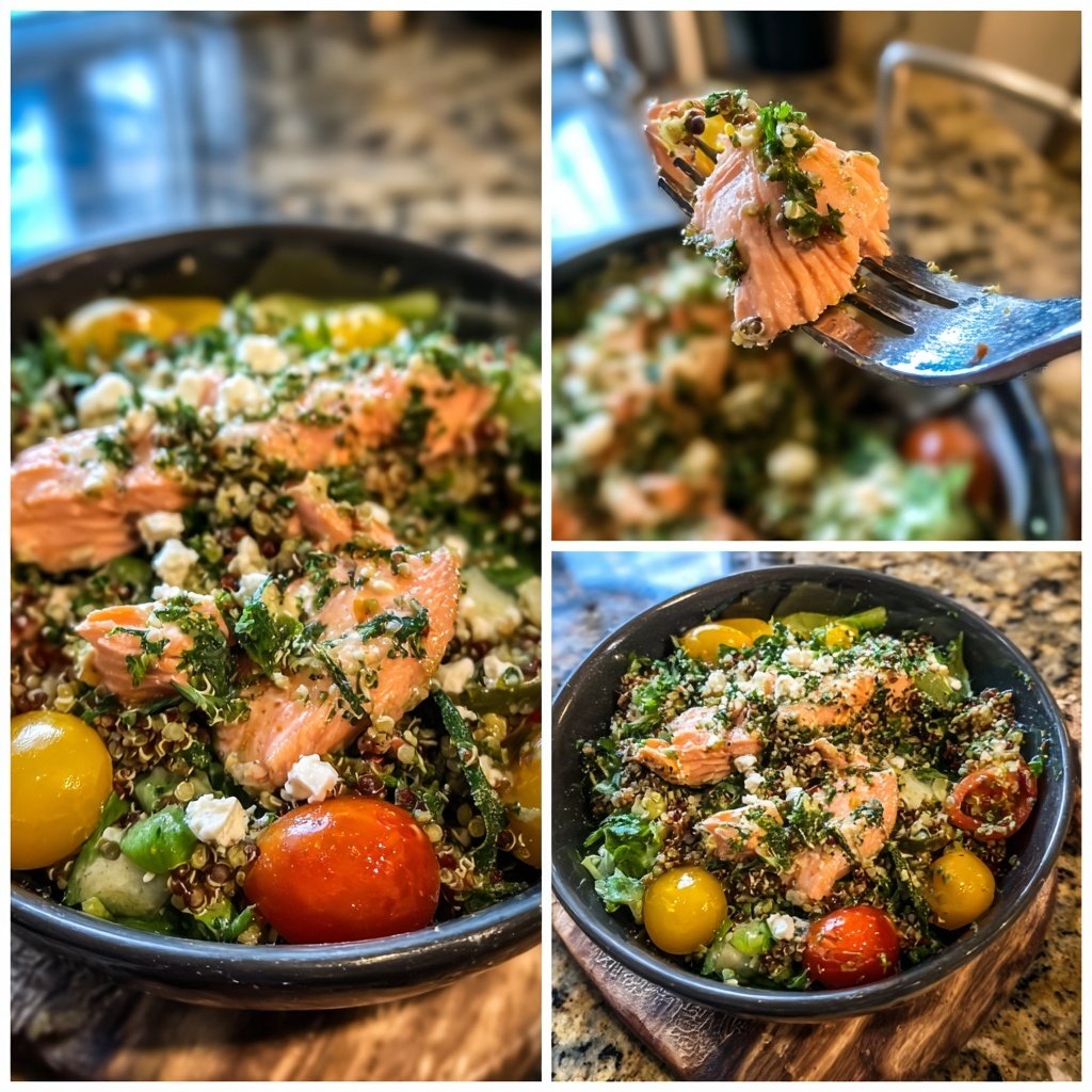 Mediterranean Quinoa Salmon Salad