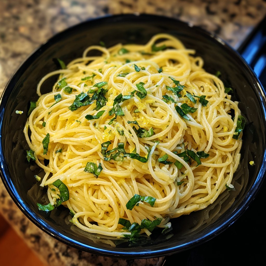 Lemon Basil Spring Pasta