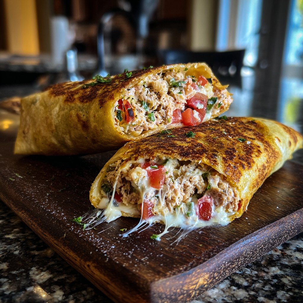 Mediterranean Tuna Melt Wrap