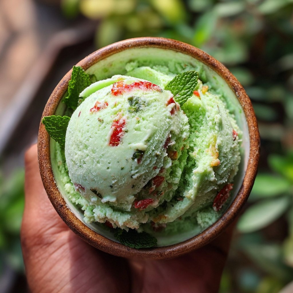 Mojito Strawberry Sorbet Treat