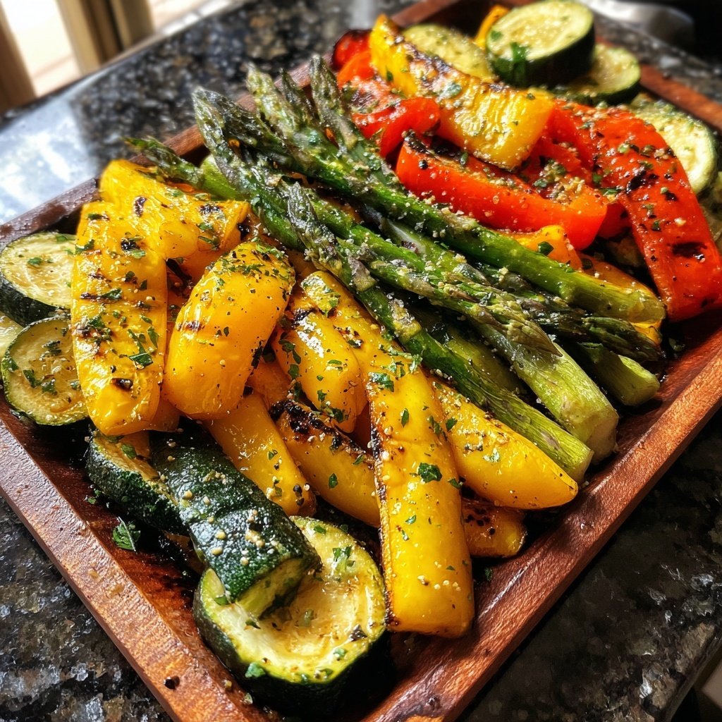 Healthy Lemon Herb Grilled Veggies